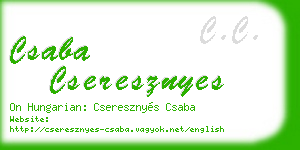 csaba cseresznyes business card